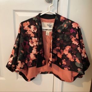 Anthropologie Cropped Floral Jacket